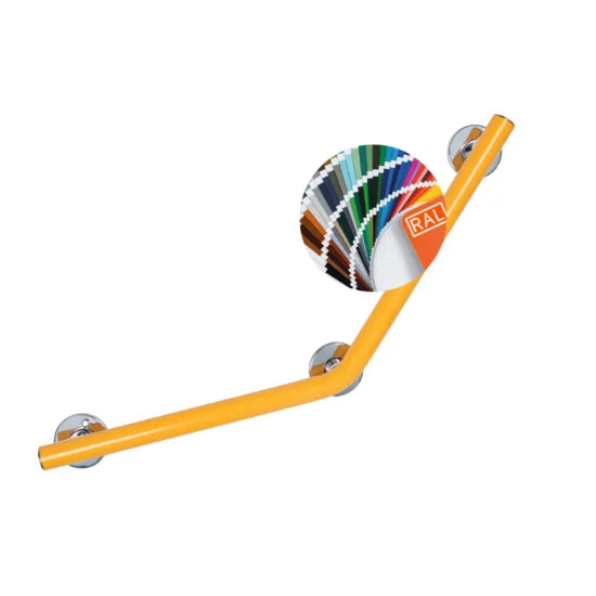 Pito-tukikahva, 45° kulma, Deluxe, INOX, RAL1017, L 40×40 cm
